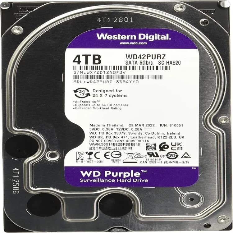 هارد Western Digital Purple (WD Purple) بسعة 4 تيرا image 2